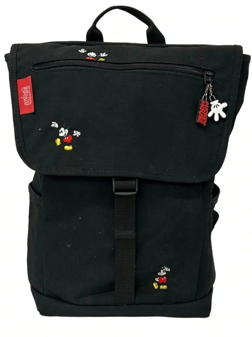 Manhattan Portage Black Red Multi Nylon Backpack